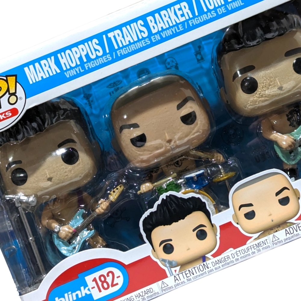 Blink 182 Funko Pop ! Tom Delonge Travis Barker Rocks 3 Pack NEW Pop!